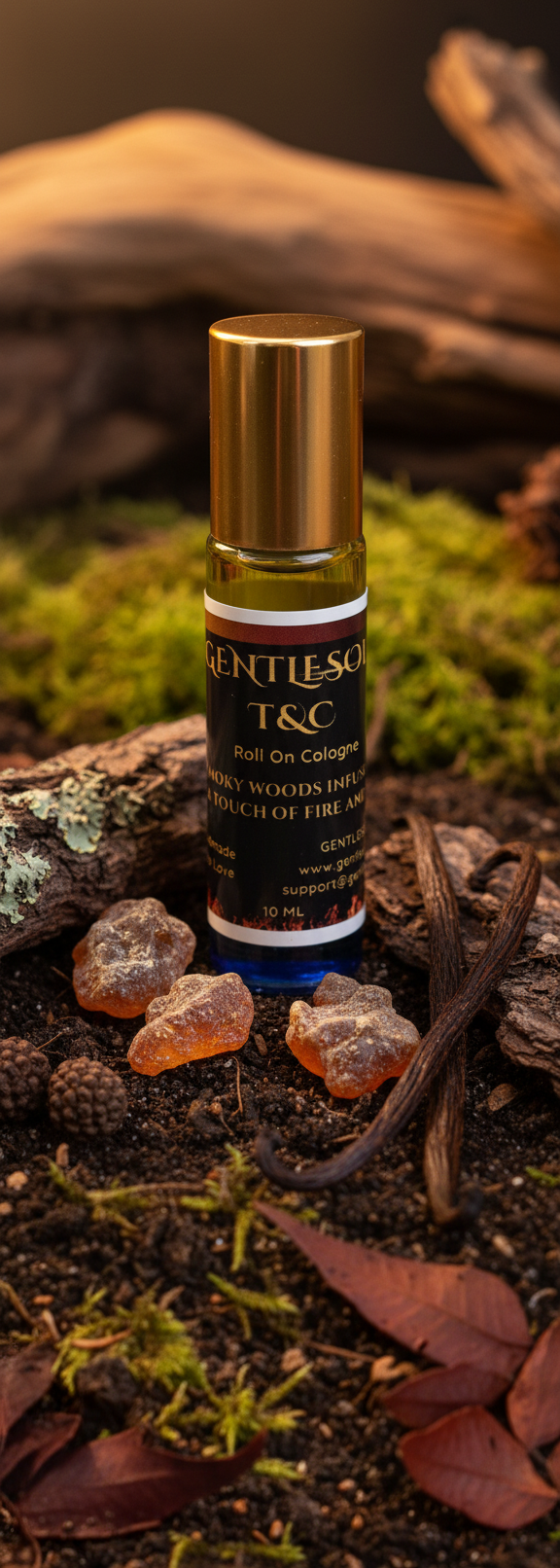 Gentlesoft™ T&C™ Cologne – Natural Roll-On Woody & Earthy Essential Oil Cologne for Men | Sensitive Skin & Long-Lasting