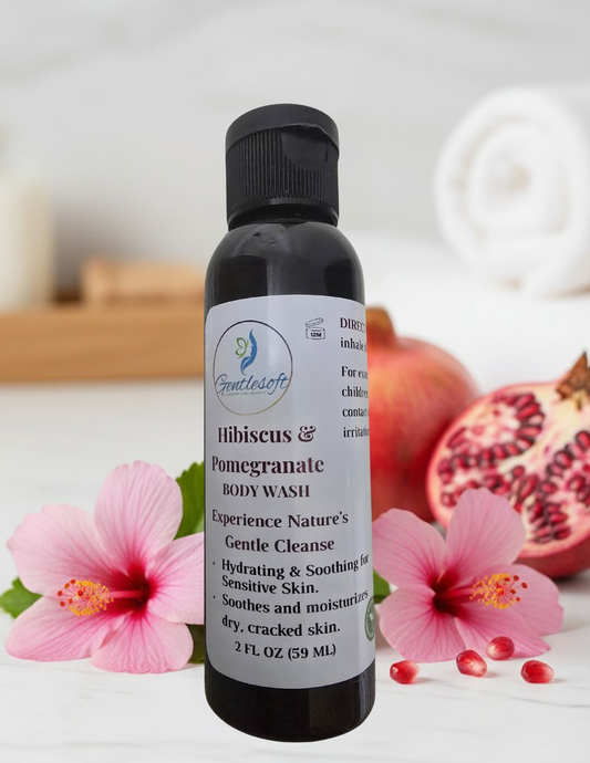 Gentlesoft™ Pomegranate & Hibiscus Body Wash – Hydrating Botanical Cleanser