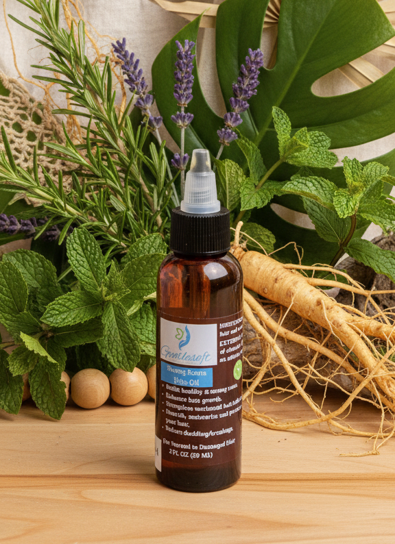 Gentlesoft™ Strong Roots Hair Oil – Herbal Hair Oil for Hair Growth, Strength & Reduced Breakage