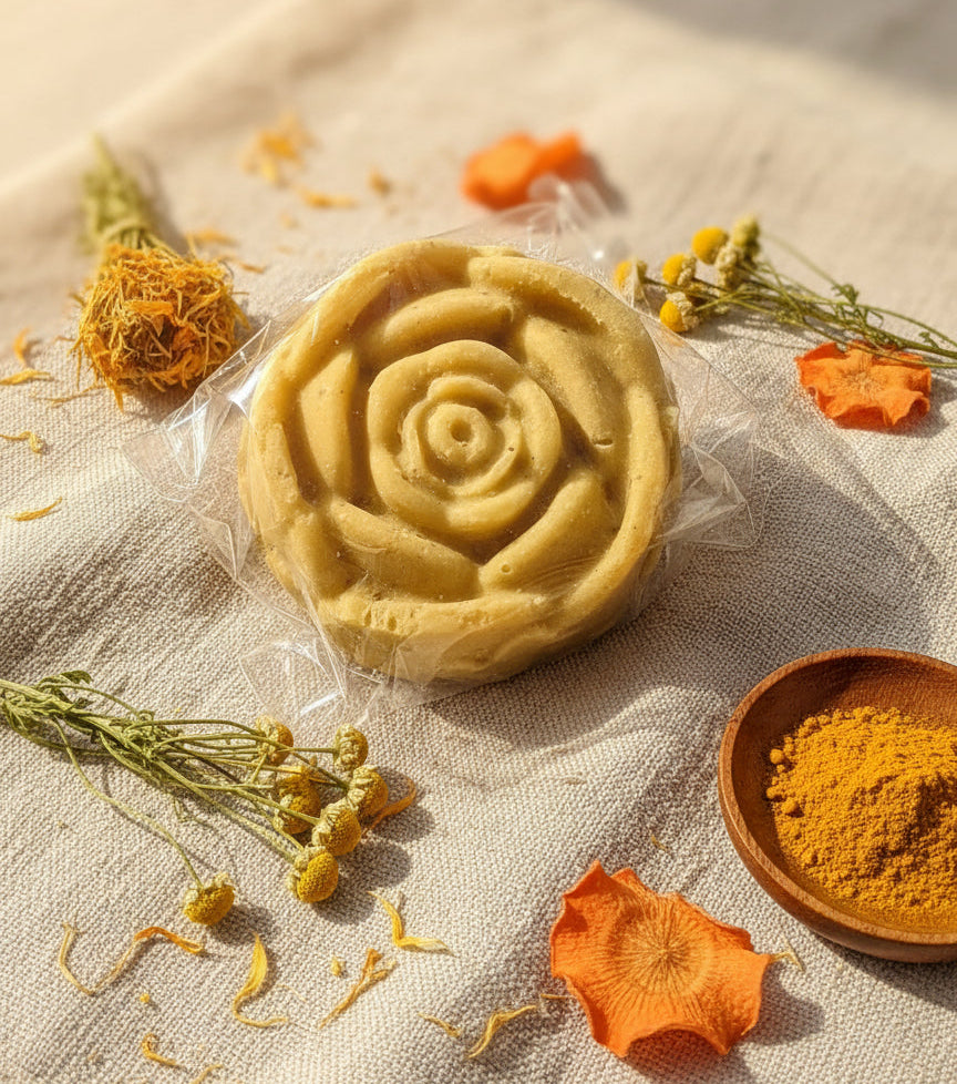 Gentlesoft™ Carrot & Turmeric Glow Soap – Handcrafted Natural Soap for Brightening, Hydrating & Sensitive Skin