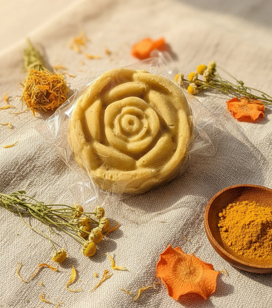 Gentlesoft™ Carrot & Turmeric Glow Soap – Handcrafted Natural Soap for Brightening, Hydrating & Sensitive Skin